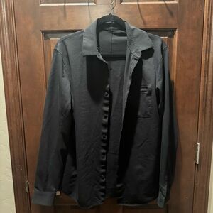 lululemon athletica Men's Black Button-Front Dress Shirt